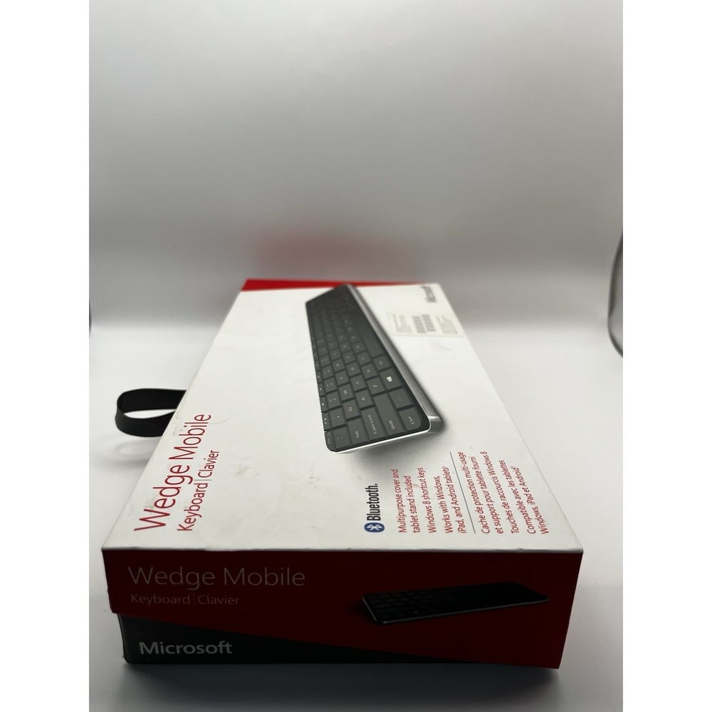 Microsoft Wedge Mobile Bluetooth Keyboard Model 1521 w/ Cover & Box Used Good - Picture 10 of 11